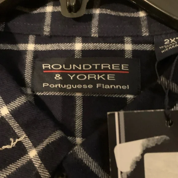 Roundtree & Yorke Blue Camouflage Casual Button Down Shirt - Picture 2 of 6